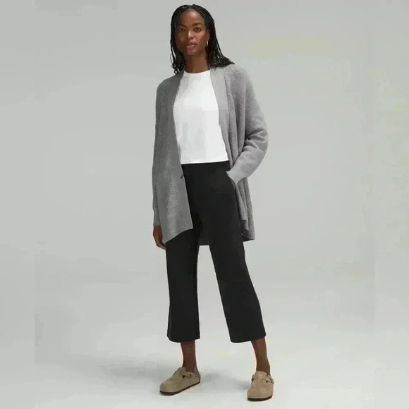 Lululemon Merino Wool-Blend Ribbed  Long Wrap Sweater - Picture 4 of 5